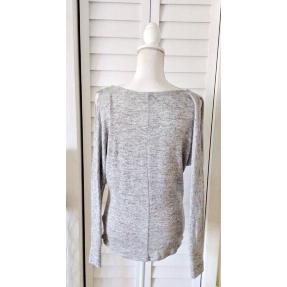 WHBM Cold Shoulder Cowl Neck women's silver sparkles heathered sweater S - Picture 5 of 9